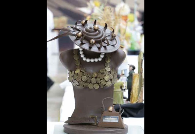 Carved chocolate creations at Salon Culinaire-4
